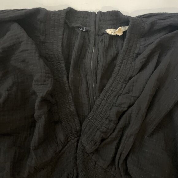 Promesa Dress Deep V-Neck Black Size Small Cowgirl Country BOHO‎ - Picture 2 of 10